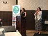 Halley Cloud, Community Health program manager, announces the 11 organizations receiving Community Health grants.