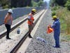 Crews pictured on SMART tracks near Rohnert Park intersection where two train-related fatalities happened in two days