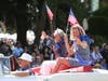 City of Sonoma Mayor Amy Harrington and Alcaldessa Karen Collins ride in the city's 2019 Fourth of July parade. 