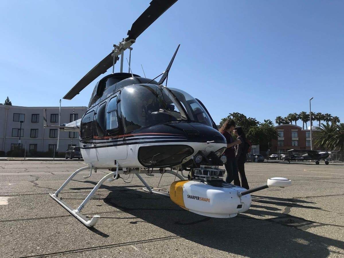 Helicopters equipped with LiDAR, such as the one pictured here, are flying low over Sonoma County July 11-19.
