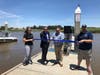 City officials celebrate the completion of Suisun City's Fuel Dock Replacement project, July 9, 2019.
