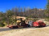 Fire crews respond to a fire on Redwood Hill Road in Sonoma County, Aug. 3, 2019.