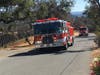 Fire crews respond to a fire on Redwood Hill Road in Sonoma County, Aug. 3, 2019.