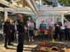 Benicia, California police Chief Erik Upson speaks with a neighborhood watch group on National Night Out, Aug. 6, 2019.