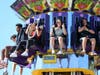 Attendees of the 2019 Napa Town & Country Fair take a thrill ride.