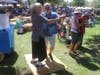 Visitors to the Cotati Accordion Festival could not resist the urge to dance, including this couple who brought their own dance floor.