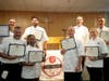 Chef Paul Fields, instructor, is pictured with seven students who graduated Friday, Aug. 30, 2019, from The Salvation Army's Napa Valley Culinary Training Academy.
