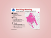 A map depicts where in Northern California a red flag warning is in place, Sept. 23, 2019.