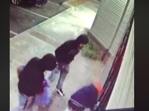 Suspects are shown breaking into a convenience store Sept. 12, 2019, in this screengrab from a surveillance video shared by the Benicia Police Department.