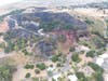 Aerial view of fire-damaged Mare Island Preserve