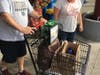 This customer got the last two bags of ice from a Safeway store on Calistoga Road in Santa Rosa, Tuesday, Oct. 8, 2019, as residents scramble before PG&E shuts off power because of dangerous fire weather.