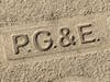 A PG&E manhole cover is pictured in Calistoga, California.