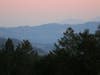 The eastern hills of the Napa Valley are shown at dusk Wednesday, Oct. 9, 2019, amid a PG&E public safety power blackout.