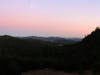The eastern hills of the Napa Valley are shown at dusk Wednesday, Oct. 9, 2019, amid a PG&E public safety power blackout.