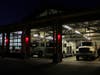 With backup power, fire crews and their equipment were on standby Wednesday, Oct. 9, 2019 in St. Helena, Napa Valley, California.