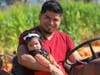 Luis Guzman, of Napa, and 6-month-old Isabella enjoy the Stanly Lane Pumpkin Patch.