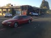 Police say this red Lexus SC300 was hit by a silver Subaru as the Subaru passed another car in the slow lane, Friday, Oct. 18, 2019 at State Farm Drive and Cleveland Avenue in Santa Rosa, California.