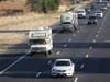 Kincade Fire evacuees head toward home on northbound U.S. Highway 101, Wednesday, Oct. 30, 2019.