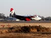 A "super tanker" aircraft used to fight the Kincade Fire from the air is pictured at Sonoma County Airport, Wednesday, Oct. 30, 2019.