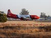 Another "super tanker" airplane used to fight the Kincade Fire from the air is pictured at Sonoma County Airport, Wednesday, Oct. 30, 2019.