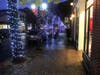 Downtown St. Helena twinkles with holiday lights.