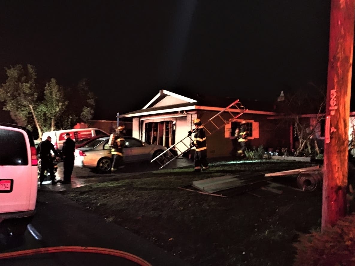 Rohnert Park firefighters respond Sunday, Dec. 29, 2019, to a structure fire in the 300 block of Alden Avenue.
