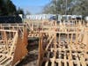 Tiny makeshift houses begin to take shape at Rancho Los Guilicos and Casa Manana roads in Sonoma Valley, Jan. 22, 2020. Sixty such homes will house some of the 200 or so homeless who've been camping along the Joe Rodota Trail in Santa Rosa.