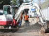 Crews work Wednesday, Jan. 22, 2020, on the construction of Los Guilicos Village, a new temporary site for housing Sonoma County's homeless.
