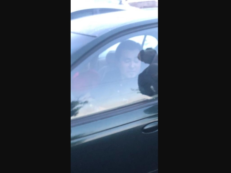 Police seek to identify the man in this car. Anyone who recognizes him is asked to call the Petaluma Police Department at 707-778-4372. ​
