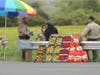 Sonoma County sheriff's deputies cited a man working at this roadside fruit stand on suspicion of violating coronavirus-related public health orders. A sheriff's office spokesperson said the fruit stand received two warnings prior to the citation.