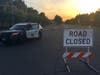A California Highway Patrol officer mans a roadblock on Airport Boulevard in southern Napa County, where a fatal deputy-involved shooting happened Friday afternoon.