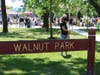 Protesters gathered at Walnut Creek Saturday to walk to the Petaluma Police Department.