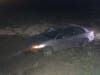 Petaluma say the driver of this car is suspected of DUI. He landed in a ditch near the roundabout at Corona Road and Sonoma Mountain Parkway.