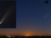 Comet NEOWISE is shown in two images taken July 16 in Davis.