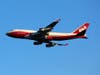 An air tanker flies over the Walbridge Fire near Healdsburg in Sonoma County.
