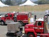 As mobile service and repair center for fire vehicles is set up at the Santa Rosa Fairgrounds during the LNU Lightning Complex fires in Sonoma County.
