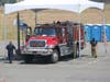 As mobile service and repair center for fire vehicles is set up at the Santa Rosa Fairgrounds during the LNU Lightning Complex fires in Sonoma County.