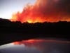 The Glass Fire is pictured Sunday morning from state Highway 29 in St. Helena, looking east.