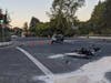A motorcyclist died in a collision with a car early Thursday at Farmers Lane and Hoen Avenue in Santa Rosa, police said.
