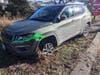 Santa Rosa police said a pursuit Monday involving the driver of this Jeep came to a stop when Sonoma County Sheriff's deputies successfully deployed spike strips on northbound U.S. Highway 101 in Windsor.