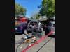 A car exploded Monday in a parking lot at Guerneville Road and Range Avenue in Santa Rosa.