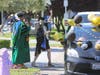 Sonoma State University holds drive-through commencement ceremonies, Saturday, May 22.