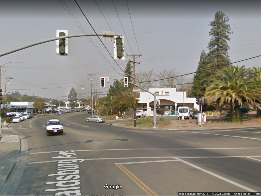 The city of Healdsburg reported a crash Wednesday near the intersection of Healdsburg and Powell avenues.