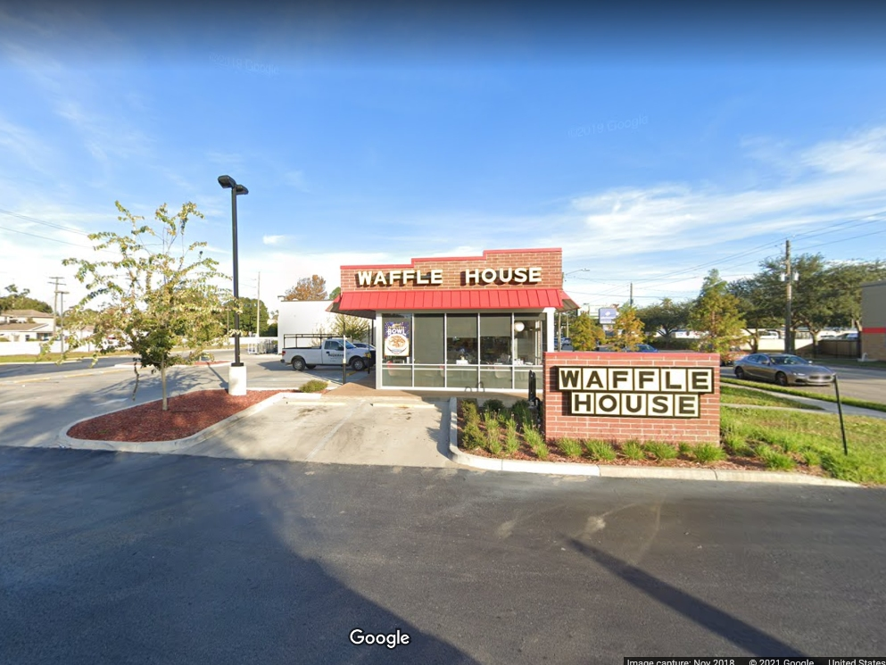The incident happened at the Waffle House at 3009 Columbus Drive in Tampa.