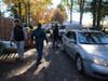 Volunteers hand out Thanksgiving meals complete with turkeys Sunday at the Napa Expo.