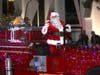 Santa Claus cruises through downtown Napa on his sleigh during the 2021 Napa Lighted Christmas Parade.