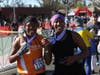 Excited Napa Valley Half-Marathon runners celebrate the accomplishment, March 6, 2022.
