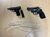 Police said this handgun and replica handgun, along with the zip ties, were used in the Nov. 10 armed robbery at Westamerica Bank, 2498 Guerneville Road in Santa Rosa.