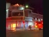 A commercial structure fire burns early Friday morning at The Pentecostals of the Bay Area church on Central Avenue in Pittsburg, California.