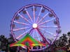 Carnival rides aglow at the 2022 Napa Town & Country Fair.